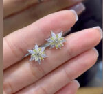 İthal çiçek küpe