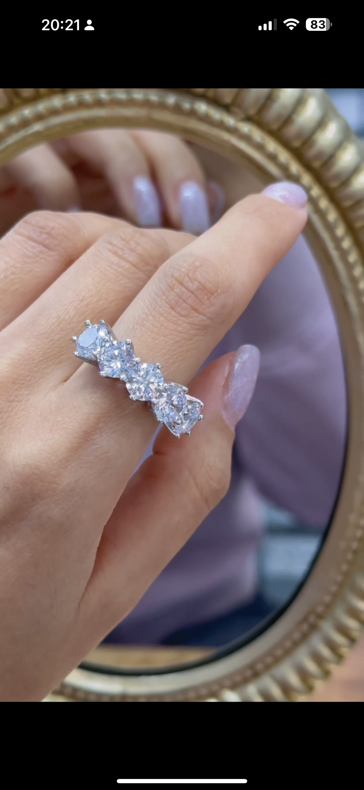 IMG_1330 İthal 5 taş yüzük - Görsel 1